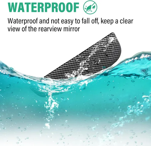 Miniatura 3 de Kewucn 2 PCS Cejas de Visor de Lluvia para Espejo, Protectores de Visor de Lluvia Impermeables para Espejos Laterales de Automóvil, Accesorios