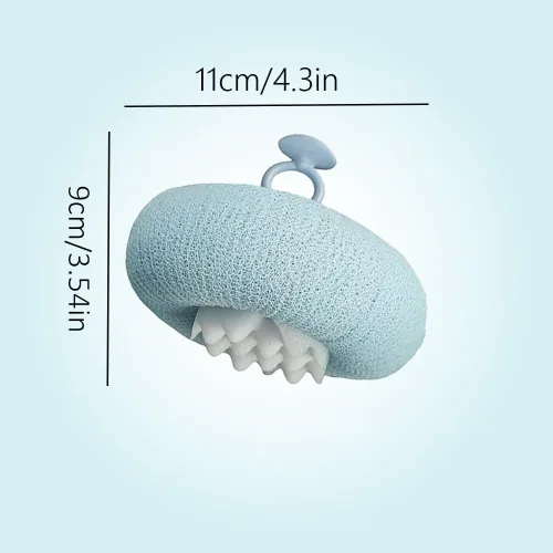 Miniatura 6 de 2 bolas de baño exfoliantes corporales de girasol, cepillo de limpieza de esponja ultra suave para hombres y mujeres, esponja de baño con anillo