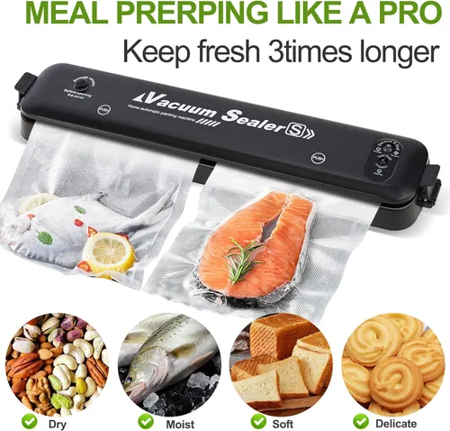 Miniatura 5 de Bolsas selladoras al vacío – 8 pulgadas x 20 pies (3 rollos) – Rollos de grado comercial Sous Vide & Food Saver, reutilizables y redimensionables