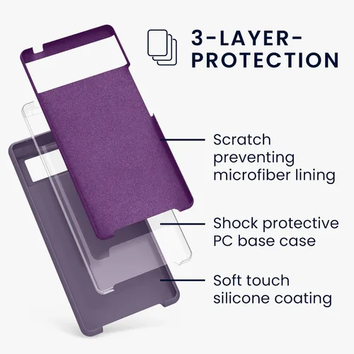 Miniatura 85 de kwmobile Funda Compatible con Google Pixel 6 Pro - Funda de teléfono de silicona TPU con acabado suave - Azul Arrecife