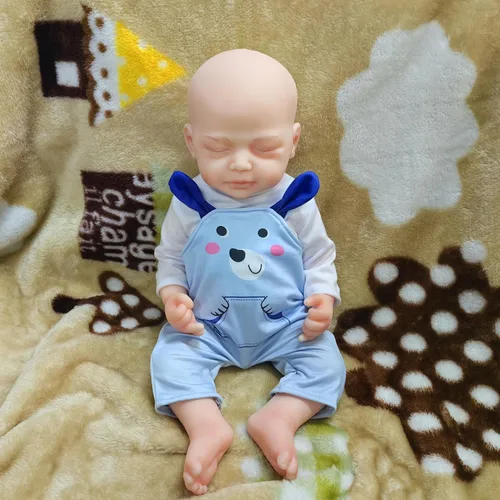 Miniatura 14 de AISITE - Muñecas de bebé recién nacidas, niña - 46 cm, de silicona completa, ojos cerrados, regalos de Navidad y cumpleaños para hija, sobrina