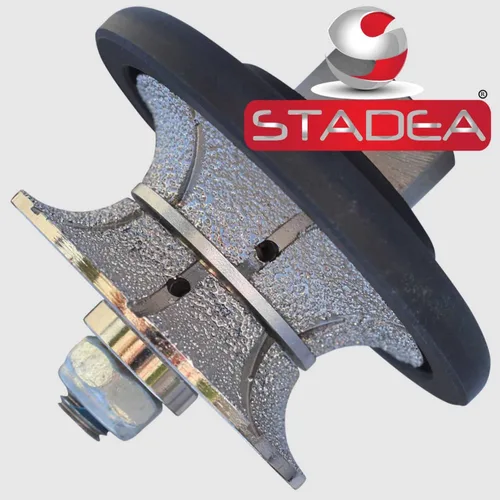 Miniatura 3 de Rueda de perfil de diamante/muela abrasiva de perfil Bullnose completa 25 MM 1 "de alto para amoladora pulidora azulejo granito mármol concreto