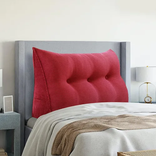 Miniatura 13 de VERCART Almohadas de cuña para cabecero de cama, almohada de cuña para cabecero, almohada triangular, almohadas de cuña, almohada con funda Café