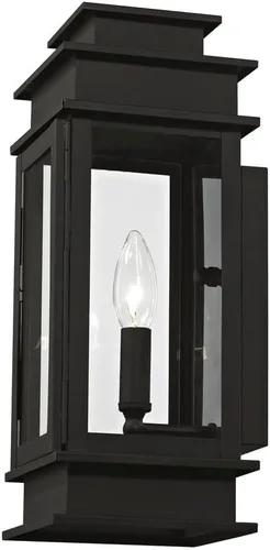 Miniatura 4 de Livex Lighting 2013-07 Princeton - Linterna de pared para exteriores, bronce, 14 "x 5.5" x 14