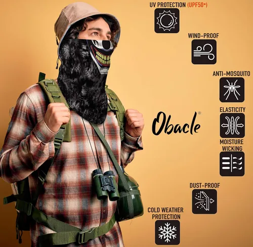 Miniatura 6 de Obacle Máscara facial con cordón ajustable para hombres y mujeres