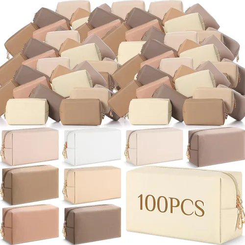 Miniatura 7 de Bolsas de cosméticos a granel de piel sintética para maquillaje, bolsa pequeña, bolsa de aseo de bricolaje, bolsa de aseo personal, organizador