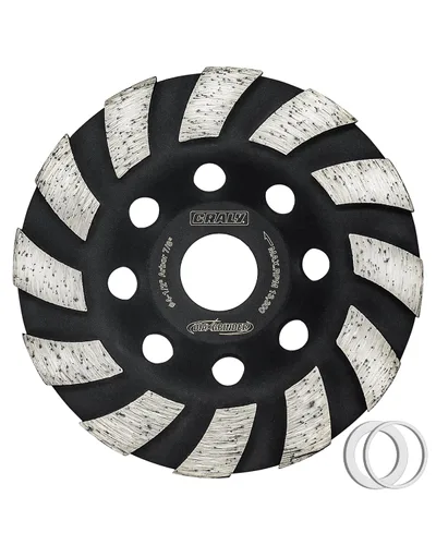 Miniatura 8 de CRALY Muela abrasiva de hormigón de 7 pulgadas para amoladora angular, 5/8 pulgadas Arbor Turbo Diamond Cup Rectificadora para mármol, piedra