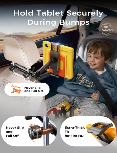 Miniatura 7 de LISEN Soporte para iPad Montaje para Automóvil Elementos Esenciales para Viajes por Carretera Actividades para Niños, Accesorios de Automóvil