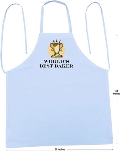 Miniatura 3 de CoolAprons World's Best Baker KItchen Delantal para hornear, blanco, talla única