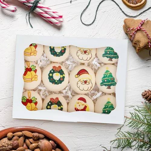 Miniatura 5 de 20 cajas blancas de panadería de 8 x 6 x 2.5 pulgadas, cajas de galletas con ventana, cajas de postre para galletas, pasteles, macarrones, donas