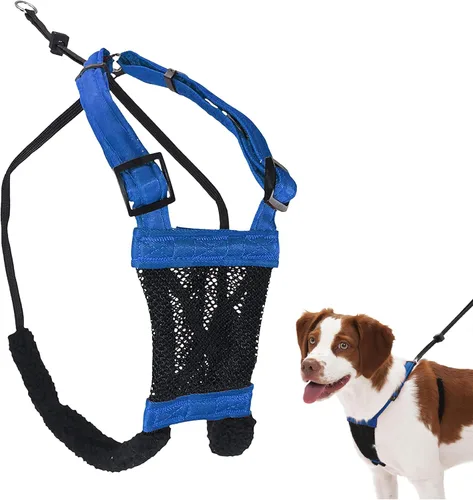 Miniatura 16 de Arnés para perro Sporn sin tirones para perros pequeños - Negro de malla, nylon resistente, transpirable, liviano, ajustable, acolchado, suave