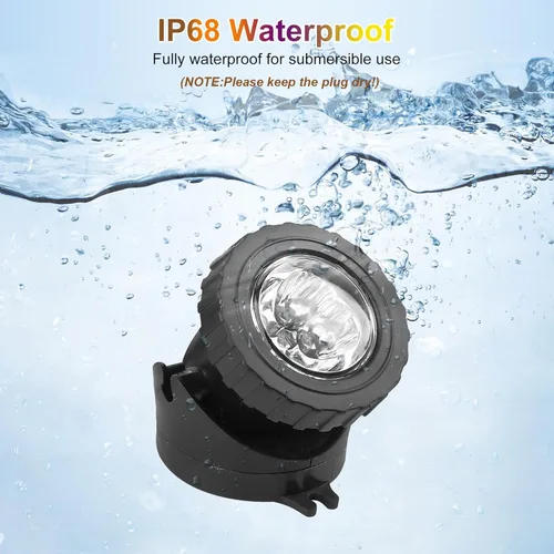Miniatura 5 de RGB - Luces de estanque sumergibles bajo el agua, luces de fuente sumergibles LED súper brillantes, focos de paisaje de colores, control