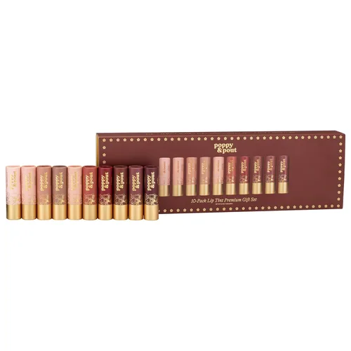 Poppy & Pout Tintas labiales 100% naturales, tubos de cartón sostenibles, rellenados a mano, cera de abejas, vitamina E, aceite de coco, libres de