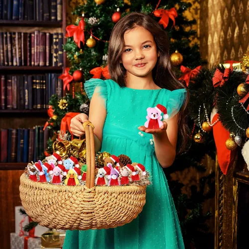 Miniatura 7 de Zhanmai 100 piezas de mini animales de peluche a granel, juguetes de animales pequeños, llaveros para fiestas, huevos de Pascua para niños