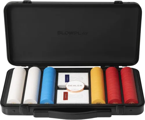 Miniatura 8 de SLOWPLAY Godel - Juego de fichas de póquer de cerámica para Texas Hold'em, 500 unidades [fichas en blanco], 1.49 pulgadas y 0.35 onzas cada una. 500