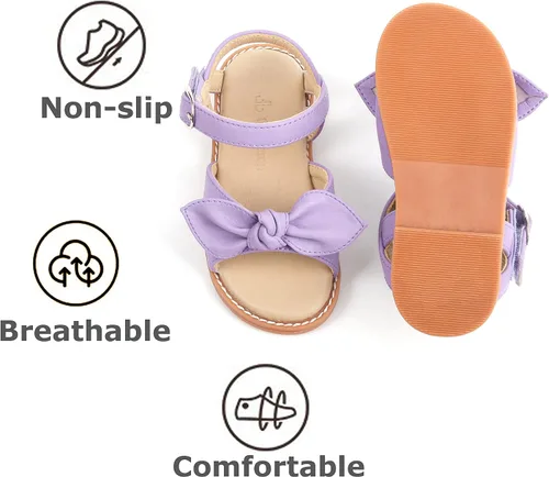 Miniatura 5 de THEE BRON Sandalias cómodas para niñas, zapatos para niños, sandalias rellenas