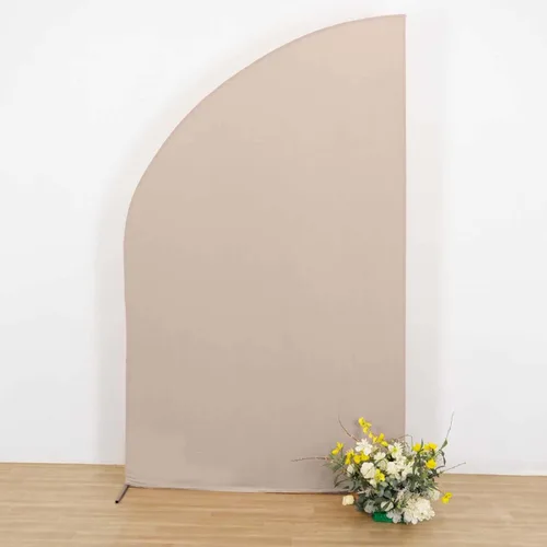 Miniatura 87 de Efavormart - Juego de 4 fundas de elastano beige para arco de media luna, fundas de telón de fondo Chiara de 2.5 pies a 7 pies para escenarios