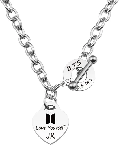 ARETIS Kpop Bangtan - Collar de regalo para niños Be the best J-HOPE JIMIN JIN JK RM SUGA V Collar Bangtan Boys Lover Jewelry Gift for Bangtan Boys