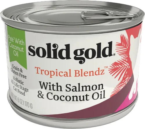 Miniatura 38 de Solid Gold comida húmeda para gatos desmenuzada con salsa - Alimento enlatado para gatos hecho con atún real y caballa - Sin granos de los Cinco
