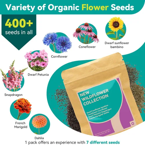 Miniatura 4 de LYKOCLEAN Vainas de semillas de flores para Ahopegarden, sistema de cultivo hidropónico iDOO MUFGA para jardinería interior, más de 400 semillas
