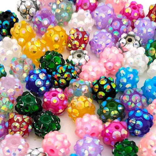 Miniatura 2 de Cuentas de diamantes de imitación de colores de 0.78 pulgadas, 0.63 pulgadas, 0.55 pulgadas, 0.394 pulgadas, 0.394 pulgadas, 0.394 pulgadas, 0.394