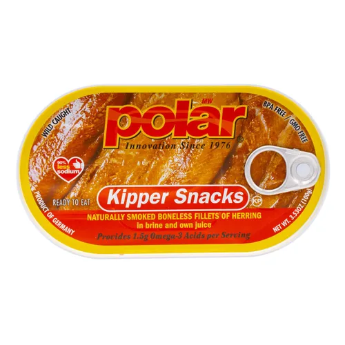 Miniatura 11 de MW Polar Arenque, aperitivos Kipper, 3.53 onzas (paquete de 12), 90% menos de sodio, pescado enlatado listo para comer, buena fuente de vitamina D