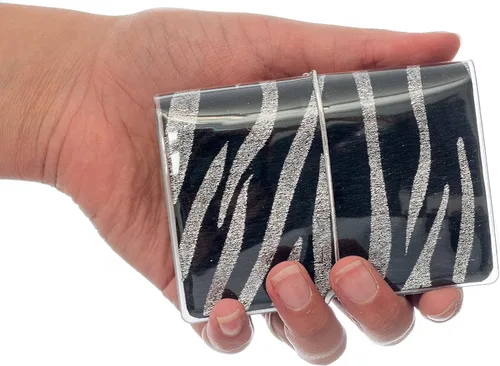 Miniatura 2 de Soporte para tarjetas de crédito para mujeres, soporte para cupones de tarjetas de fidelidad y organizador con 32 ranuras para tarjetas, Cebra