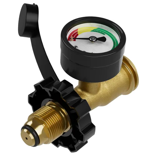 CALPOSE Medidor de tanque de propano, 3 colores codificados universales para tanque de propano de 100 libras, parrilla, calentador, autocaravana y