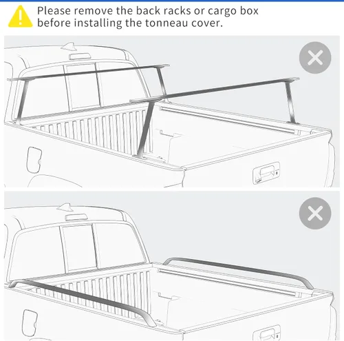 Miniatura 8 de oEdRo - Funda suave de triple pliegue para tonneau de camioneta de 5.2 pies, compatible con Chevy Colorado/GMC Canyon 2015-2025