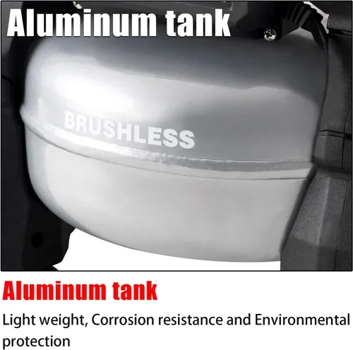 Miniatura 6 de TC·BL Compresor de aire portátil, 110V, silencioso, pequeño, ligero y sin aceite con tanque de aluminio de 5L