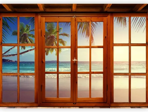 Miniatura 14 de artgeist Mural de pared prémium Isla tropical, 79 x 55 pulgadas, papel tapiz no tejido, decoración de pared de forro polar, impresión fotográfica