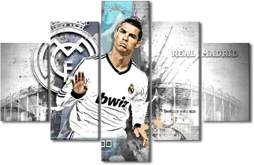 Miniatura 46 de TUMOVO Lienzo decorativo para pared, cuadro de Cristiano Ronaldo, cuadros de club de fútbol, impresiones en lienzo, póster de arte de pared, arte