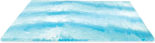 Miniatura 7 de Cubrecolchón de espuma viscoelástica de 3 pulgadas, espuma viscoelástica de gel refrescante, diseño ventilado, espuma certificada CertiPUR-US