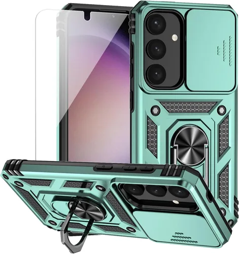 Miniatura 12 de Funda para Samsung Galaxy S24 con cubierta para lente de cámara, protector de pantalla HD, doble capa de grado militar, probada contra caídas