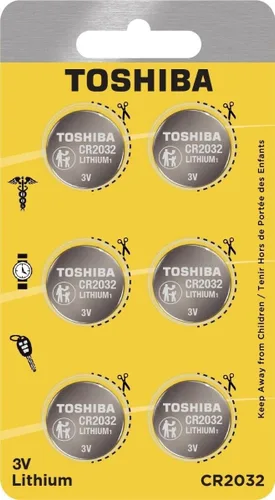 Miniatura 12 de Toshiba CR2032 3 Volt Pila de Litio Tipo Moneda (5 Baterías)