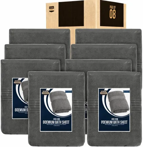 Miniatura 11 de Utopia Towels Sábanas de Baño Extra Grandes Paquete de 2, 35 por 70 Pulgadas, 100% Algodón Altamente Absorbente y Secado Rápido Toalla de Baño