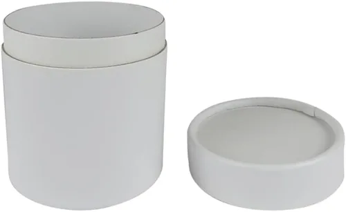 Miniatura 4 de WENPACK Paquete de 12 tubos de cartón con tapa, recipiente redondo de cartón (2.44 pulgadas de profundidad x 2.36 pulgadas de alto, Kraft)