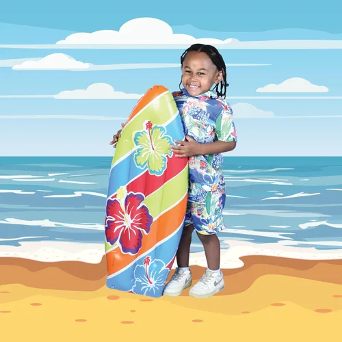 Miniatura 6 de US Toy One grande inflable Surf Board Luau Decoración Tema playa piscina Juguete, 36 pulgadas, Multicolor