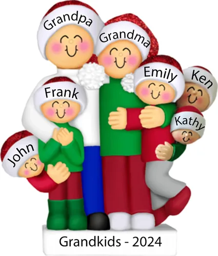 Miniatura 9 de Adorno personalizado para árbol genealógico 2024, bola de Navidad personalizada para familia de cuatro nietos