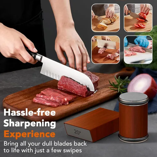 Miniatura 5 de Afilador de cuchillos rodantes para bordes afilados, kit de herramientas de afilado de cuchillos de cocina fácil para acero de cualquier dureza