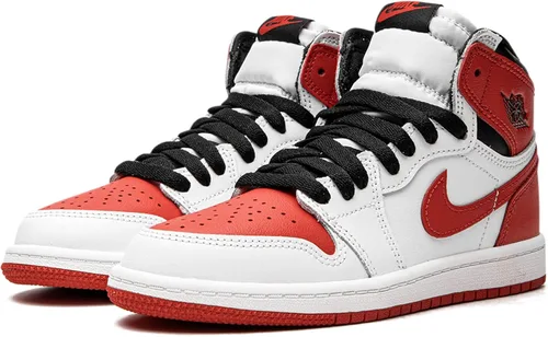 Miniatura 2 de Little Kid's Jordan 1 Retro High OG Heritage WhtUniv Red-Blk (AQ2664 161)