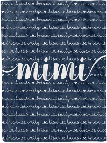 Miniatura 19 de Personalized Grandma Blanket, Gifts for Grandmother from Grand Kids, Name Blankets for Mimi, Gigi, Nana (Grandma 01)