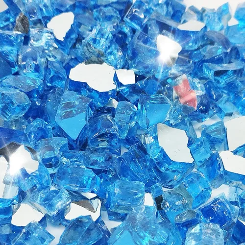 Miniatura 13 de Cuentas de vidrio de fuego de 19 libras para hoguera de 1/2 pulgada, rocas de vidrio templado negro ónix Cuentas de vidrio negro ónix