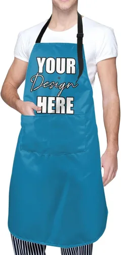 Miniatura 16 de AmaPark Delantal personalizado impermeable con bolsillos personalizados divertidos delantales de chef para cocinero Jaspeado Oscuro