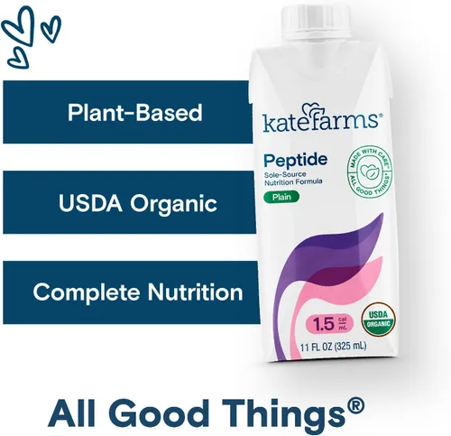Miniatura 3 de KATE FARMS Fórmula Orgánica de Péptidos para Adultos 1.5, Natural, Fuente Única, Nutrición a Base de Plantas Hidrolizada para Alimentación Oral