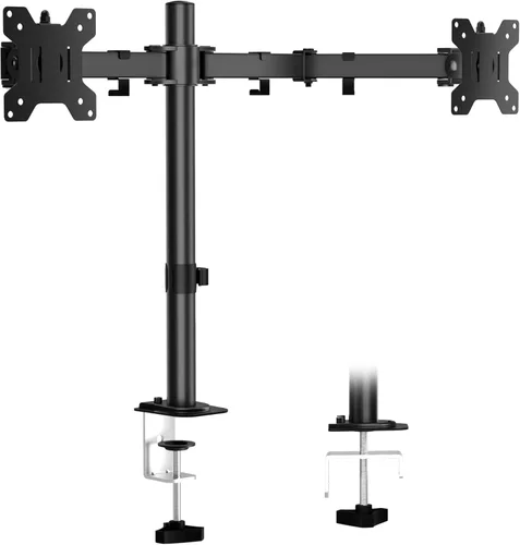 Miniatura 8 de ERGOMAKER – Soporte de escritorio para monitor único, soporte de monitor se ajusta a pantallas LCD de 13" a 27", brazo de pantalla completamente