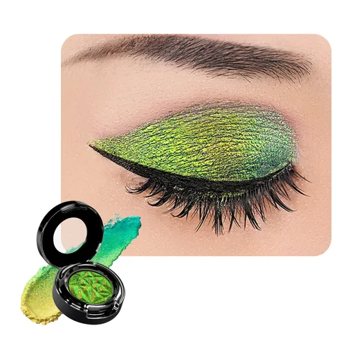 Miniatura 10 de CHARMACY Sombra de ojos multicromática con purpurina, sombra de ojos brillante con pigmentación intensa, sombra de ojos con acabado duocromático