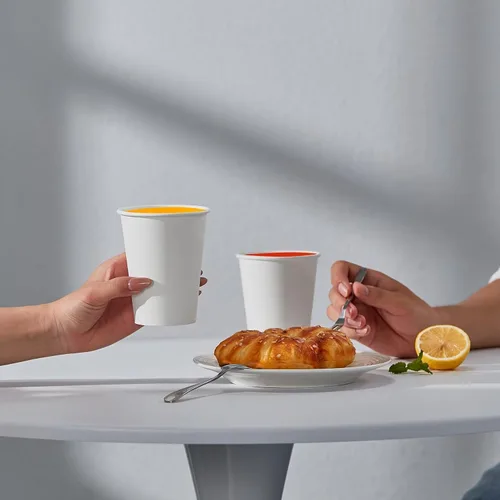 Miniatura 5 de JOLLY PARTY Paquete de 300 tazas de café de papel desechables de 10 onzas, tazas de bebida caliente/fría para agua, tazas de café caliente de papel