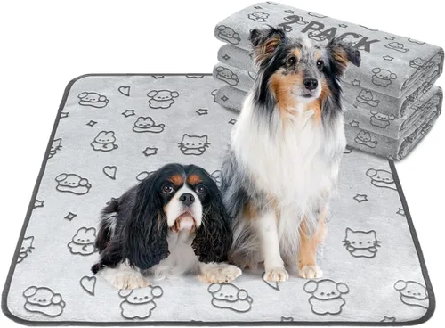 Miniatura 21 de Qeils Almohadillas reutilizables para cachorros, paquete de 2 almohadillas lavables para orina para perros, almohadillas antideslizantes
