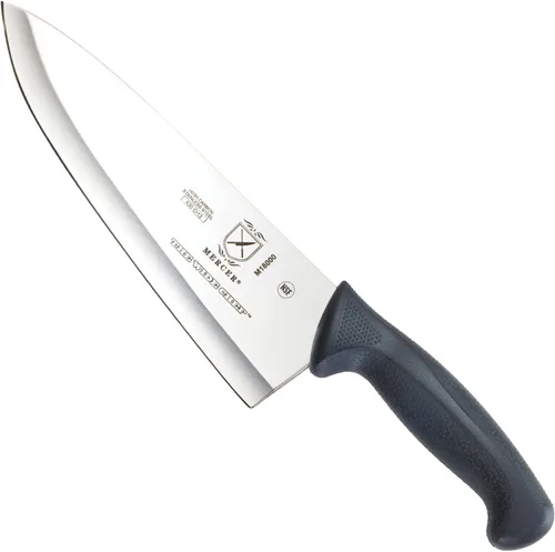 Miniatura 25 de Mercer Culinary M23880 Millennia Black Handle - Cuchillo para pan con mango negro, borde ondulado curvo de 10 pulgadas